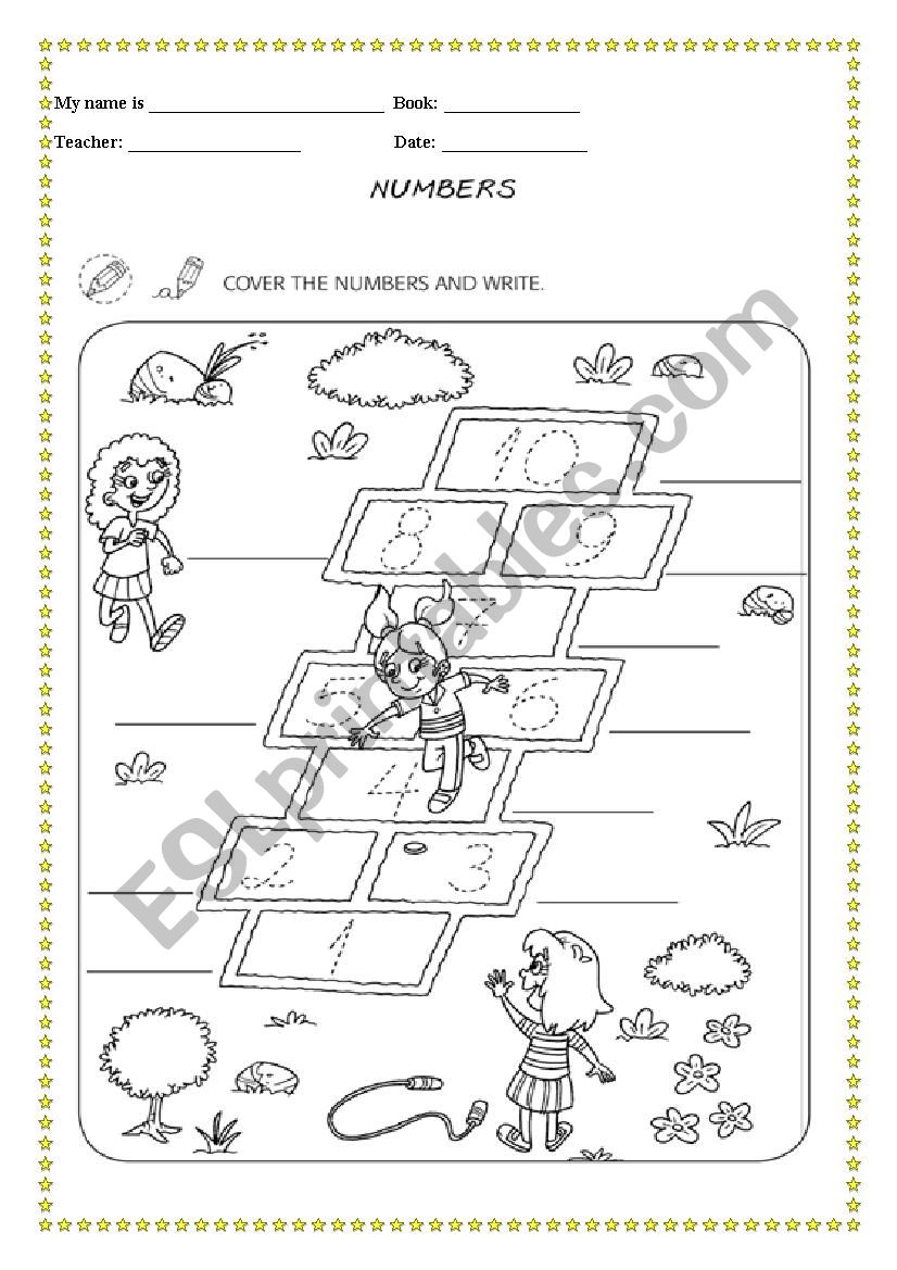 numbers worksheet