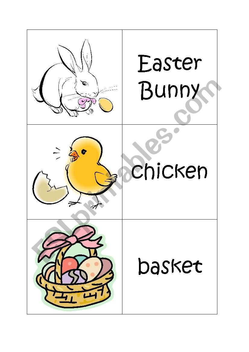 Easter Memory Game worksheet