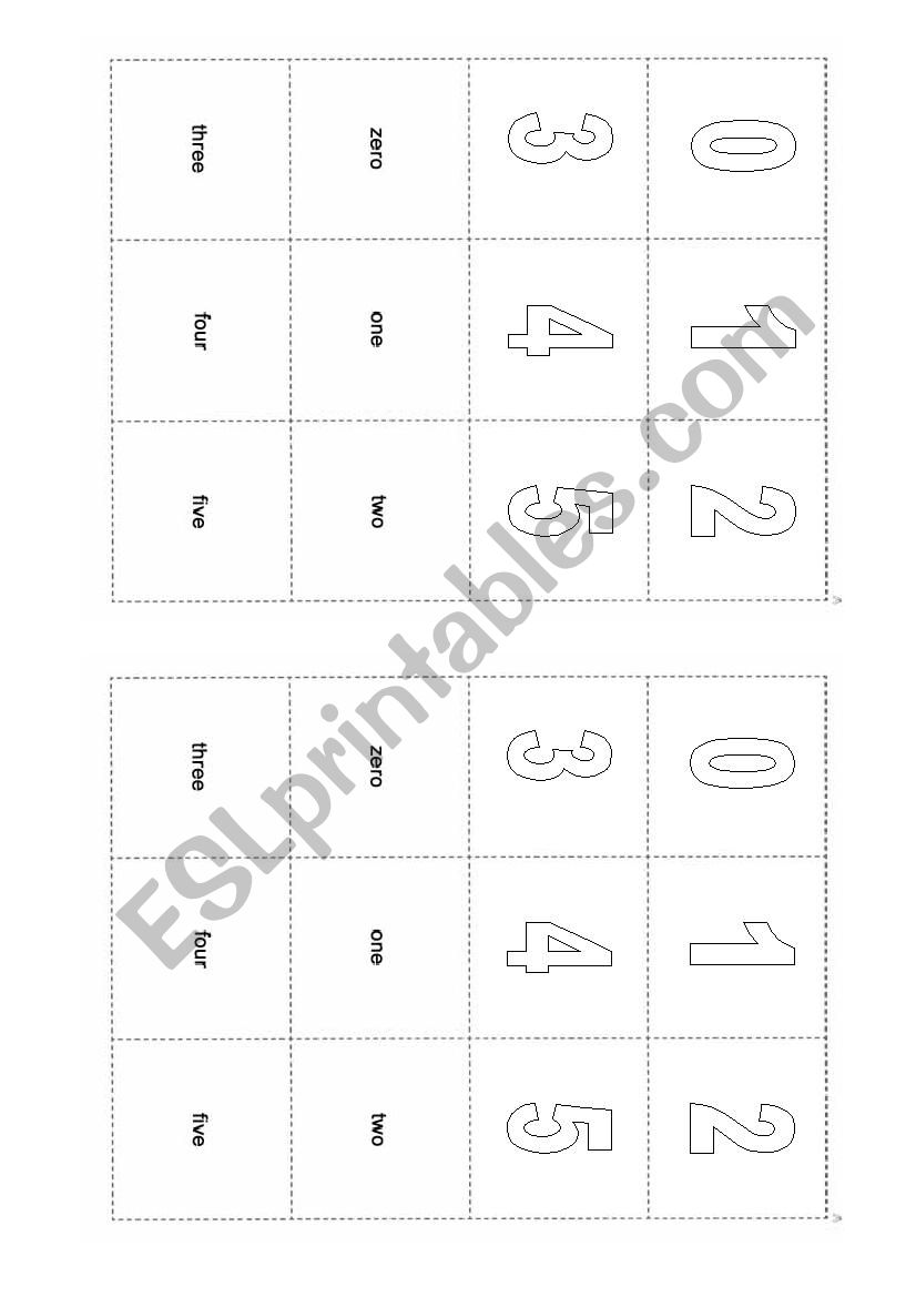 Numbers worksheet