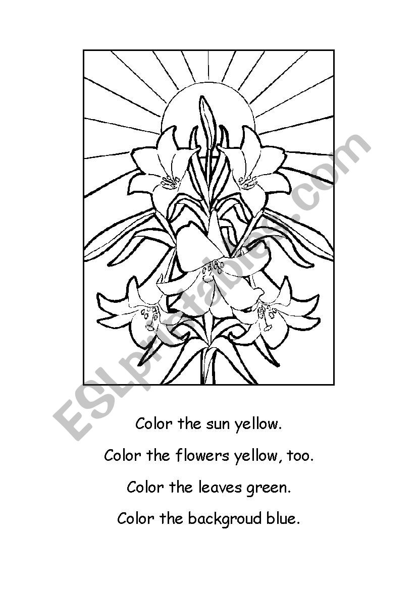 Daffodil coloring worksheet