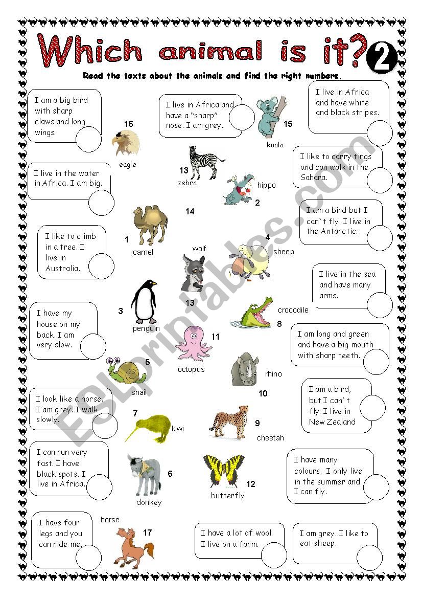 which animal is it? 2 - ESL worksheet by Sivert 50