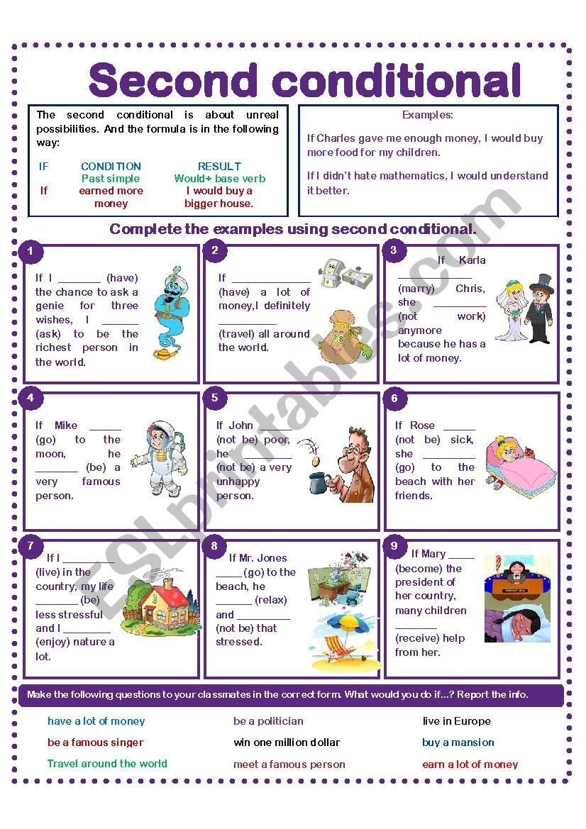 SECOND CONDITONAL worksheet