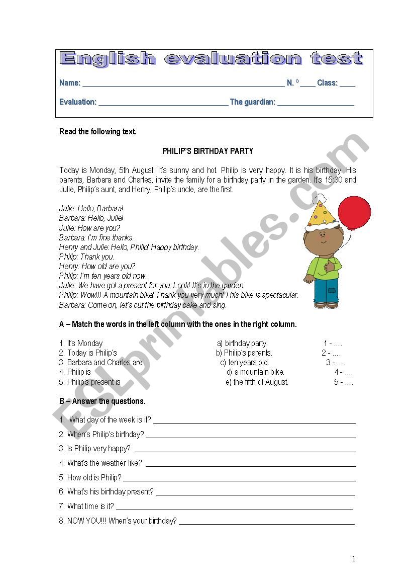 English worksheet worksheet