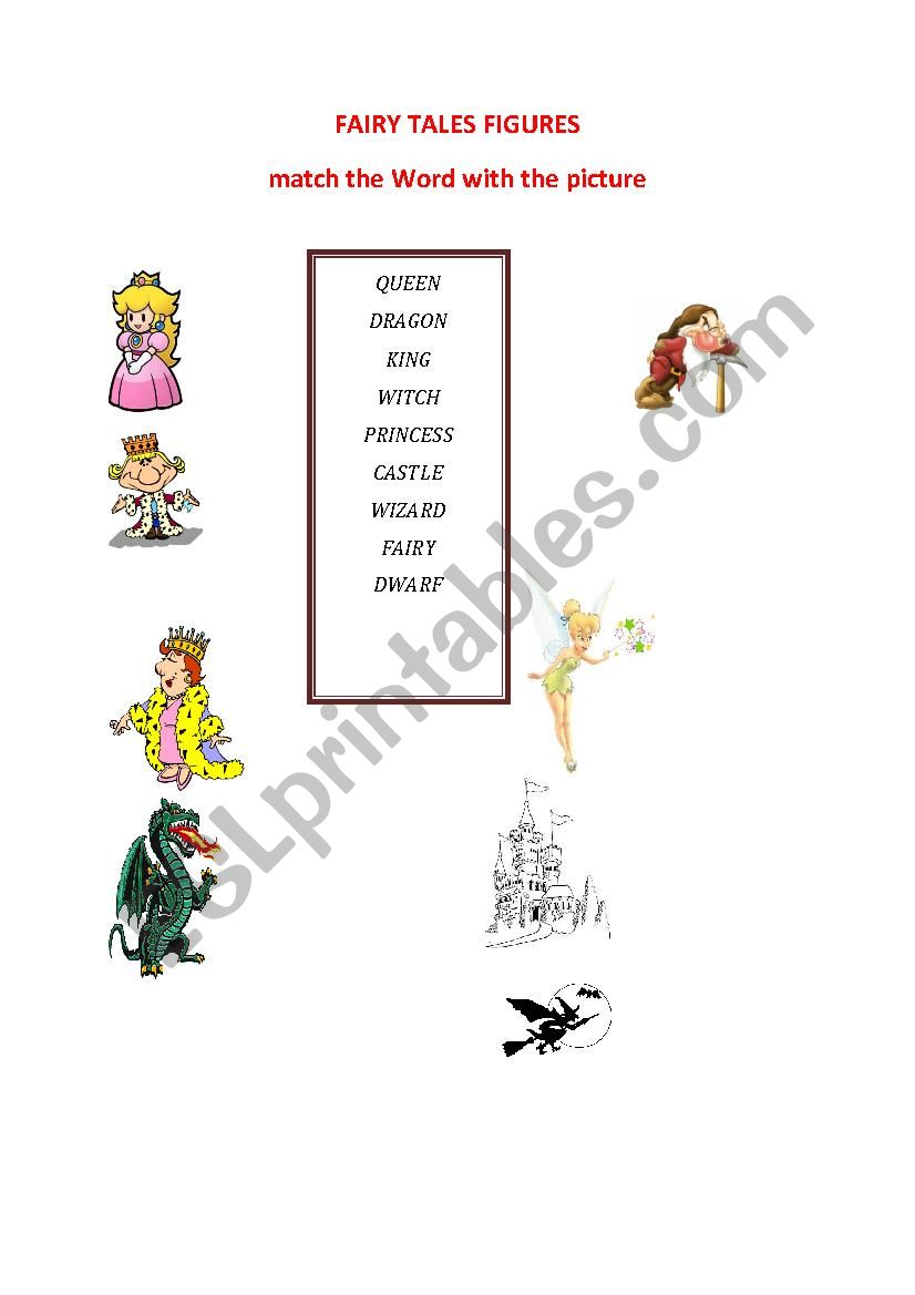 Fairy tales figures worksheet