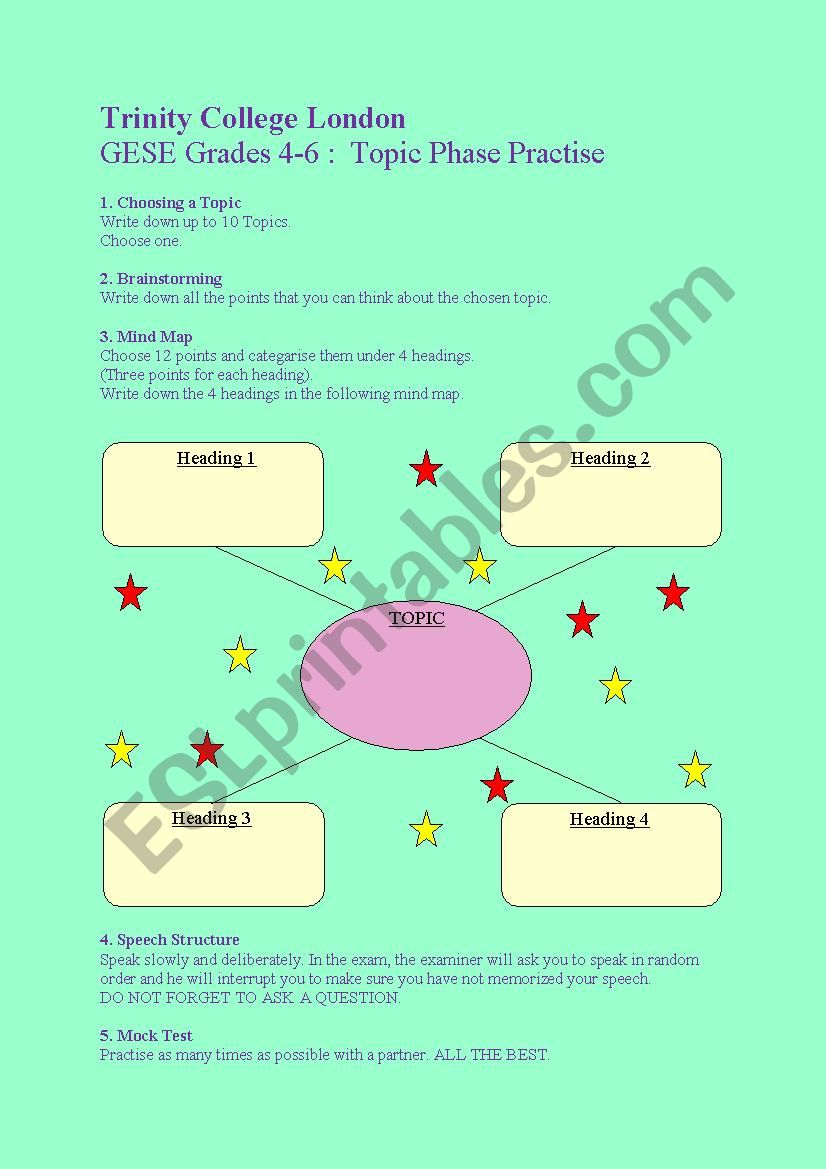 Trinity GESE Grade 4-6 worksheet