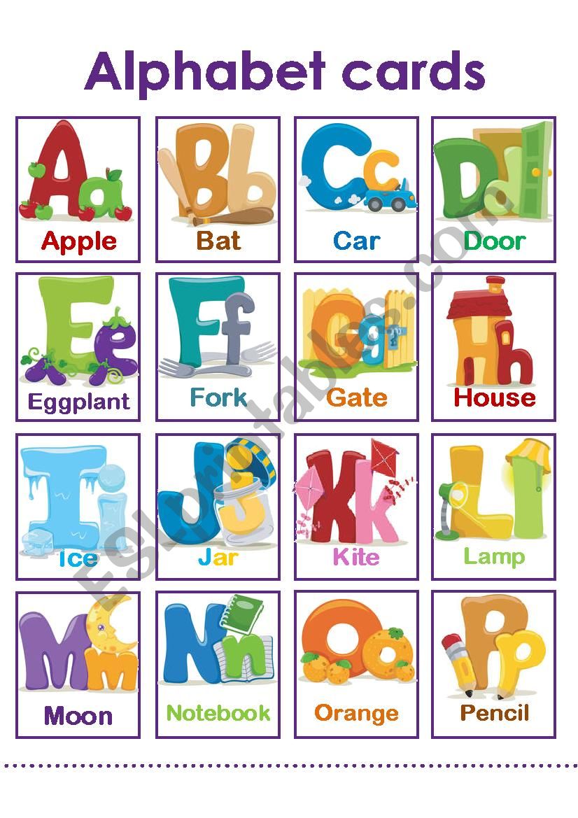 ALPHABET CARDS PART 2 worksheet