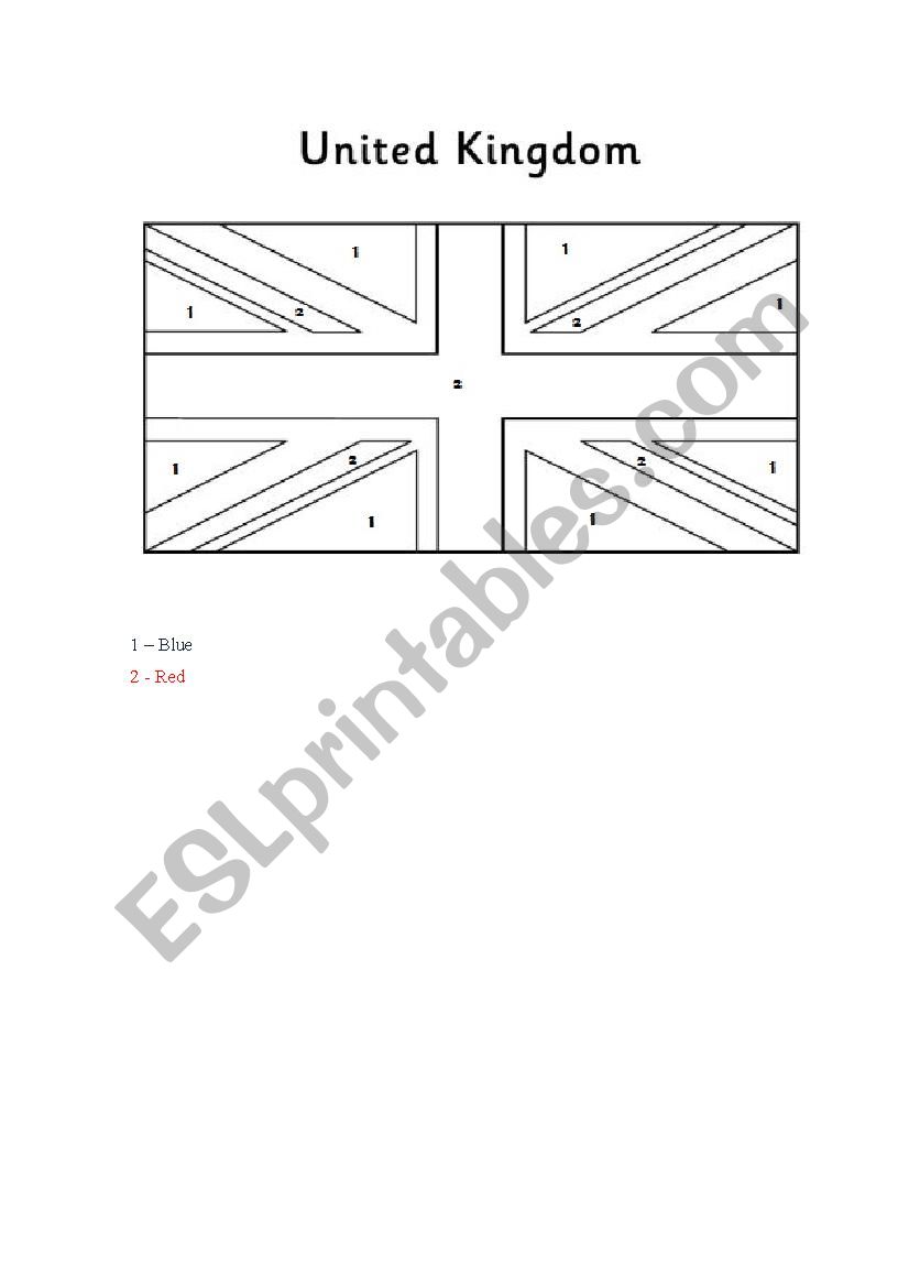 The Union Flag worksheet