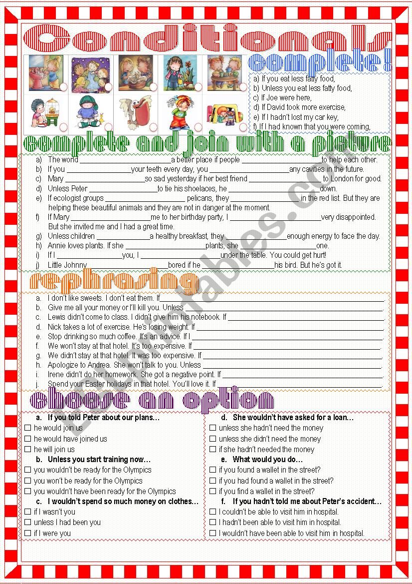 Conditionals 1-2-3 worksheet