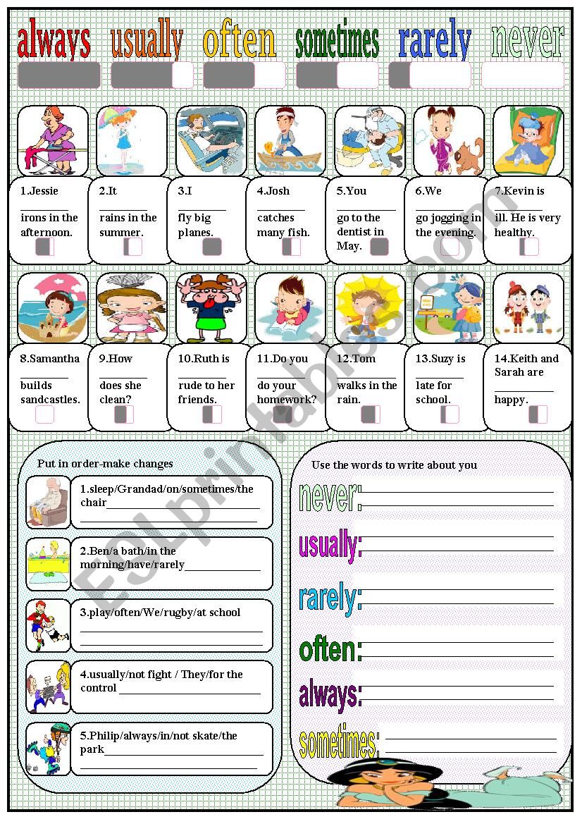 adverbs of frequency worksheet