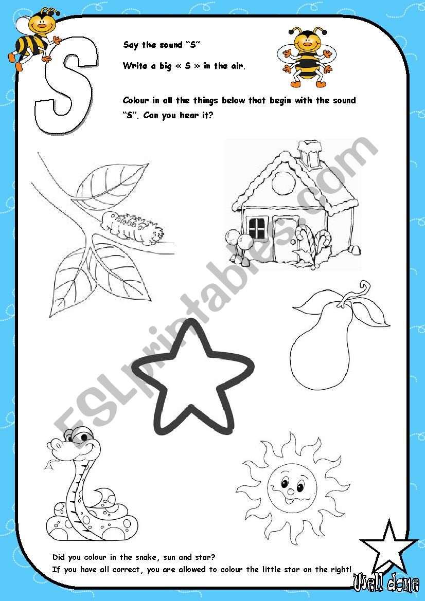 Alphabet - Letter S - Activity