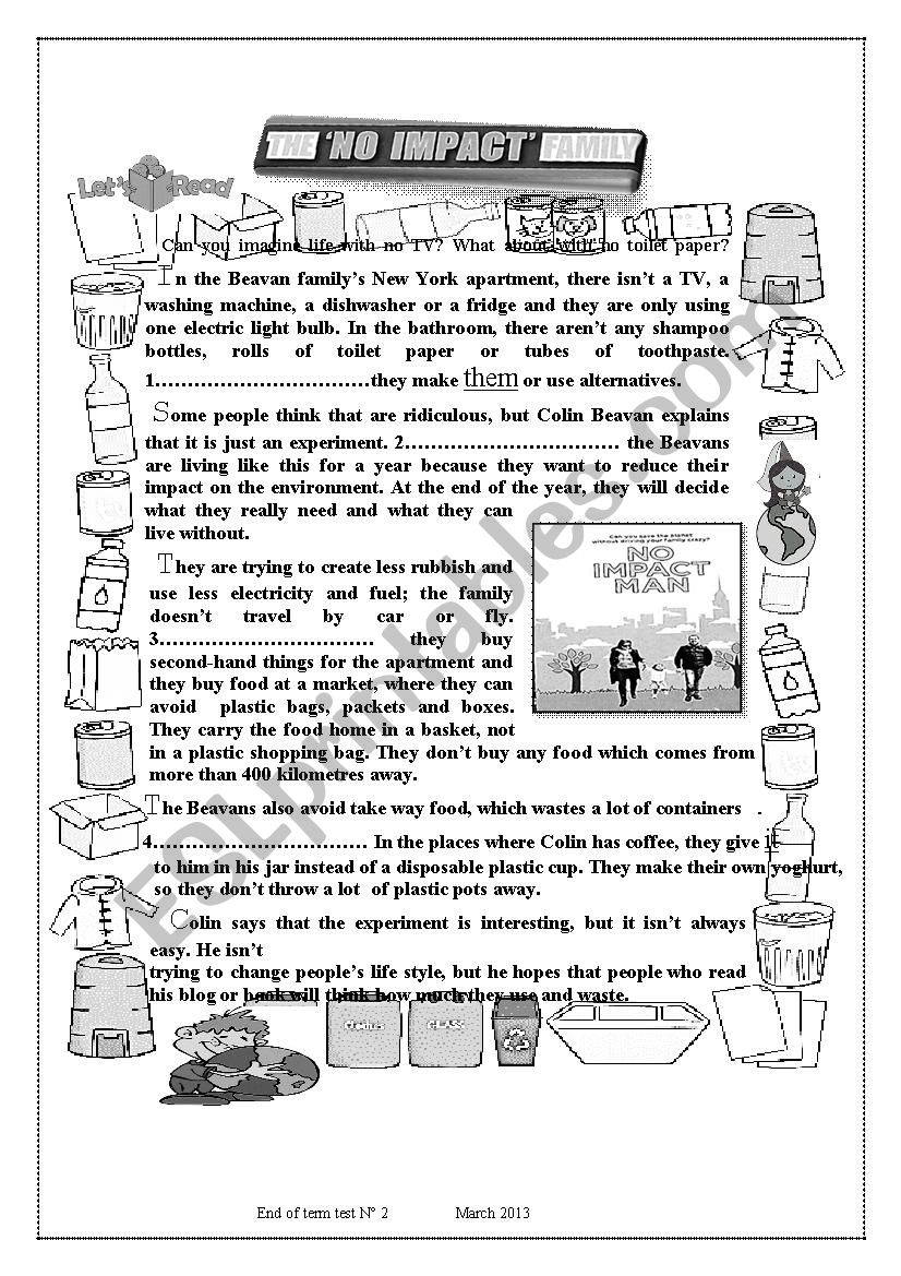 end of term test2 9th form: part 1  (text & comprehension)