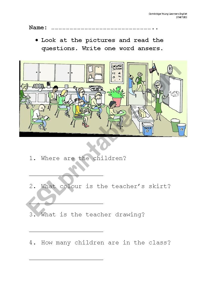 Answer the questions worksheet