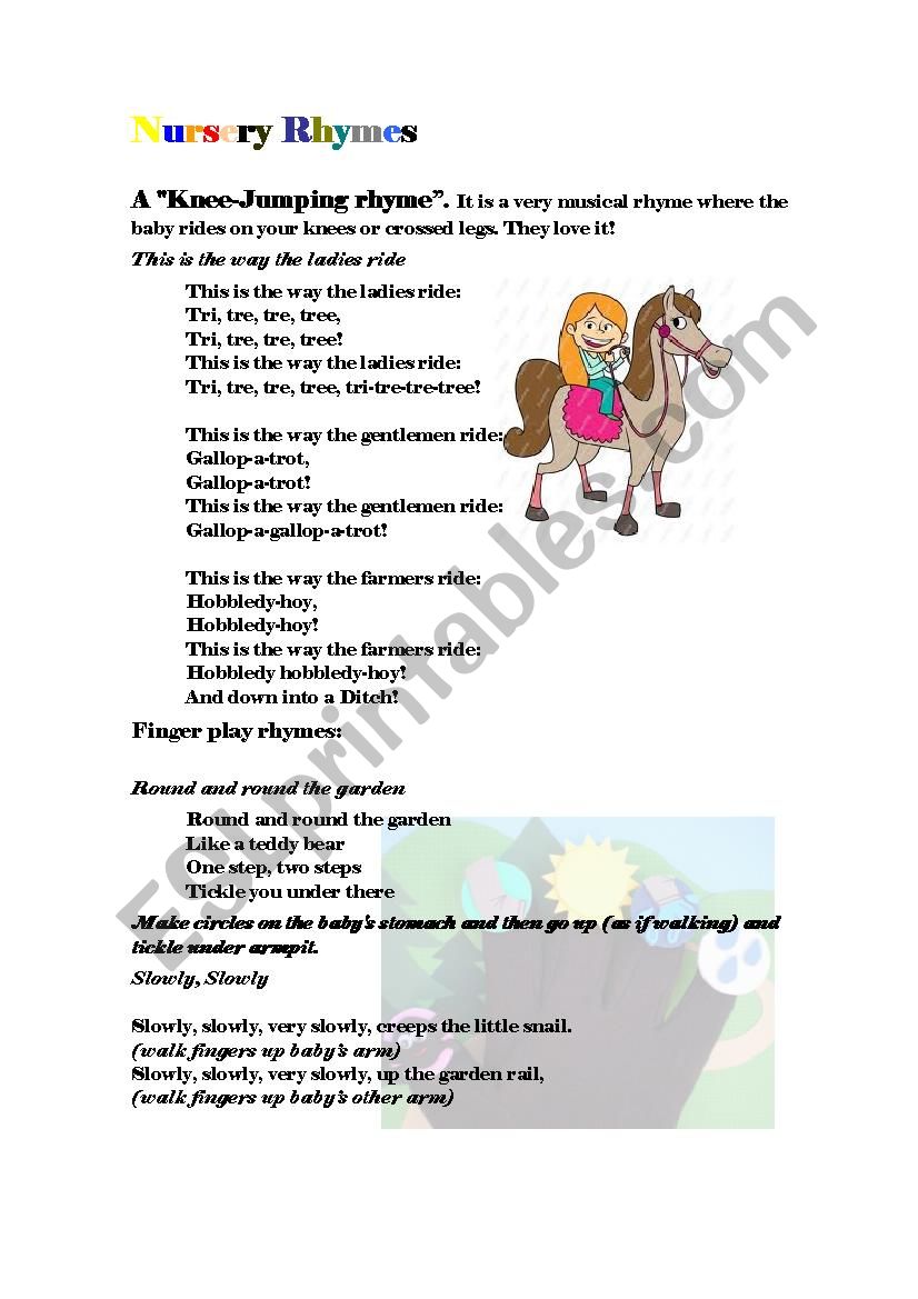 Nursery Rhymes worksheet