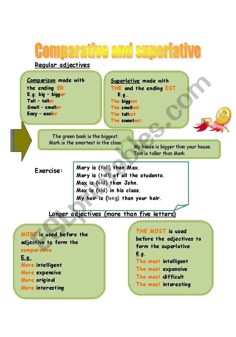 adjectives degrees of comparison