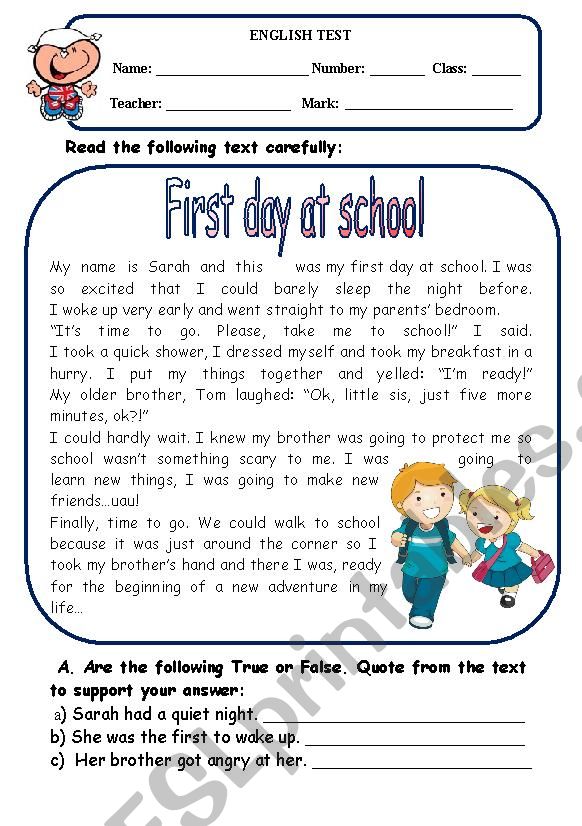 Simple past worksheet/test worksheet