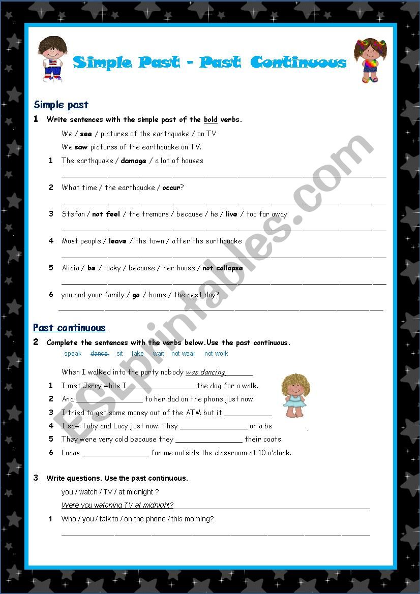 Simple Past - Past Continuous worksheet