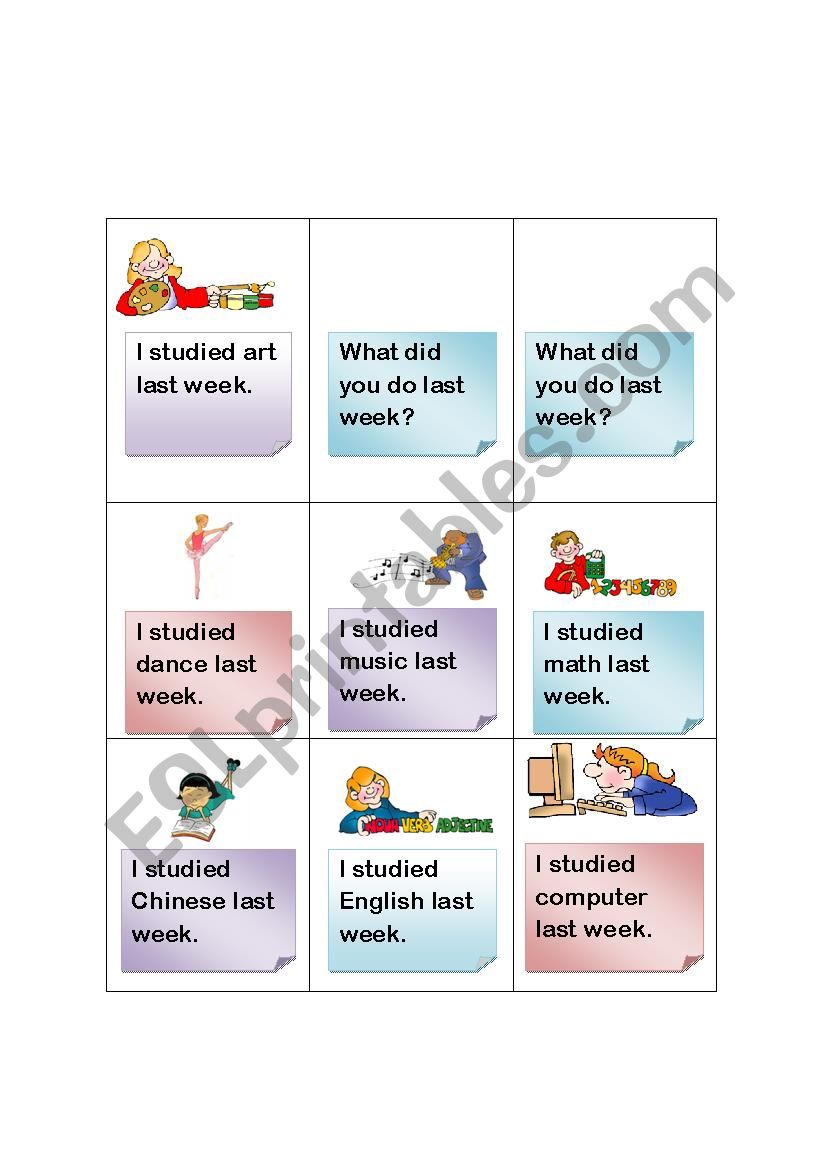 School Subject Conversation Cards