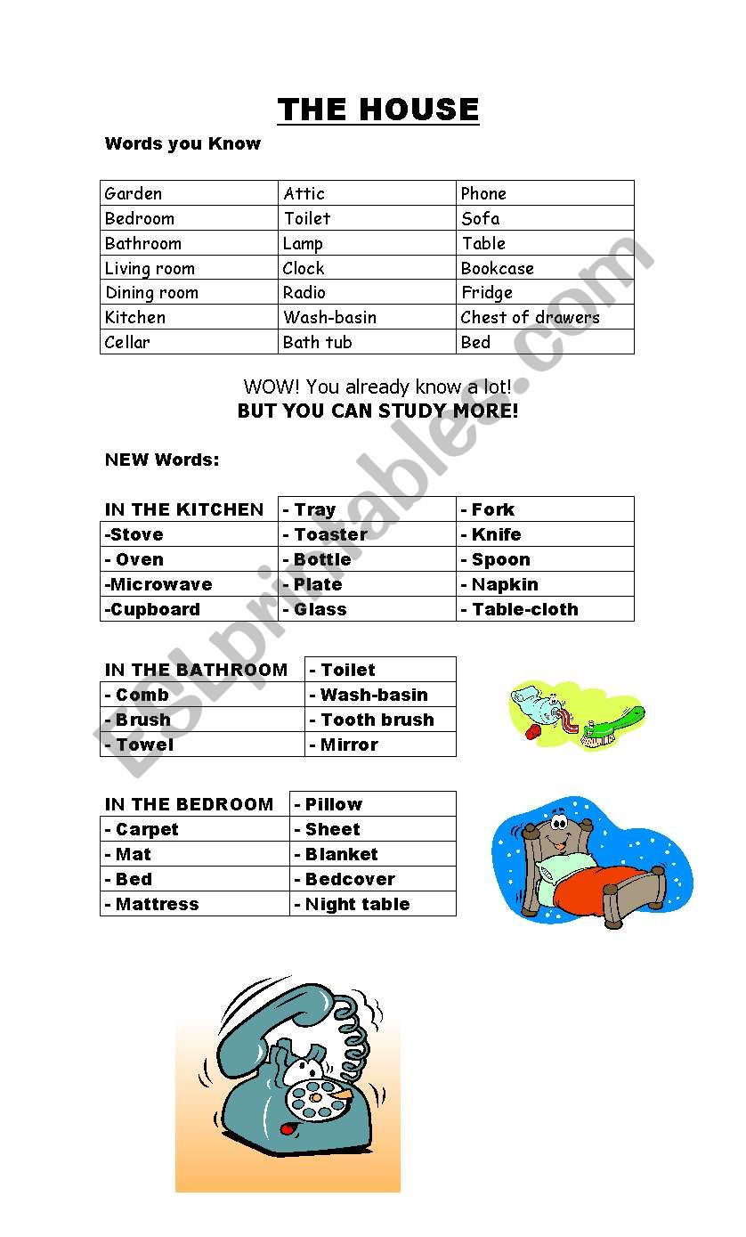 The house worksheet