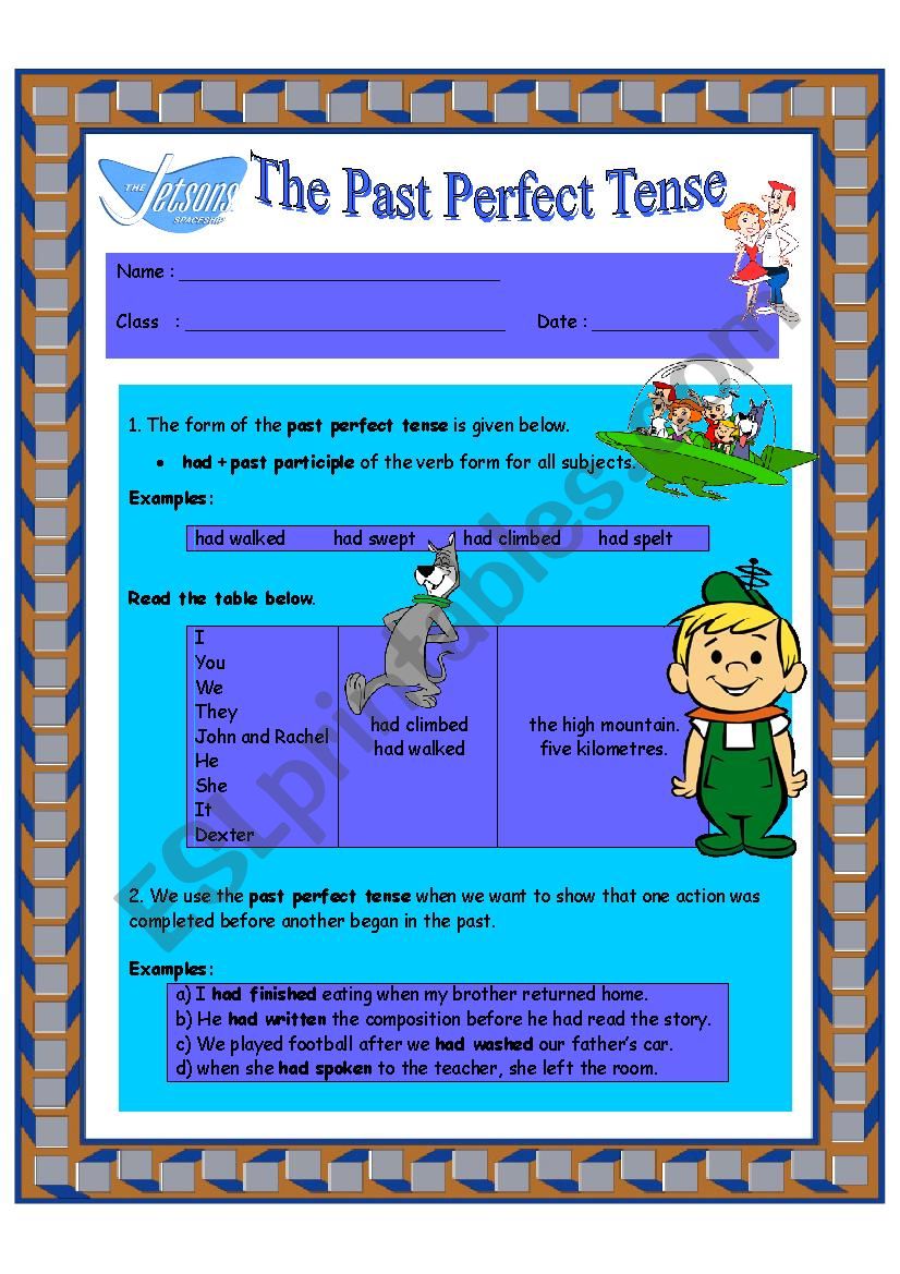 The Past Perfect Tense For Intermediate