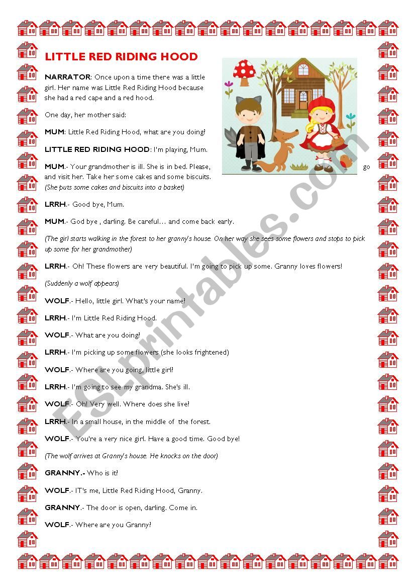 Little Red Riding Hood worksheet