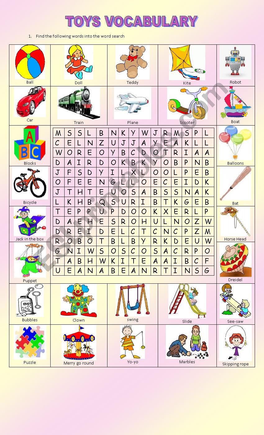 TOYS VOCABULARY worksheet