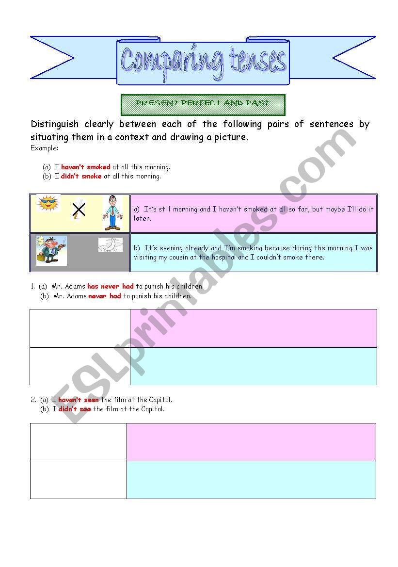 Comparing Tenses II worksheet