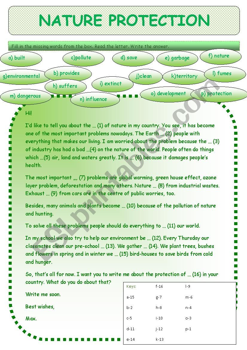 Reading about ecology. Упражнения по теме environment. Worksheet the Protection of nature. Ecological problems задания. Environment problem задания по английскому языку.