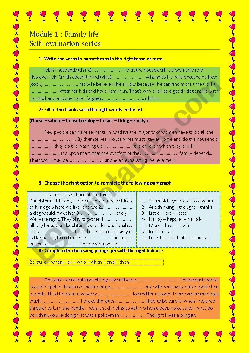 Module one family life evaluation 