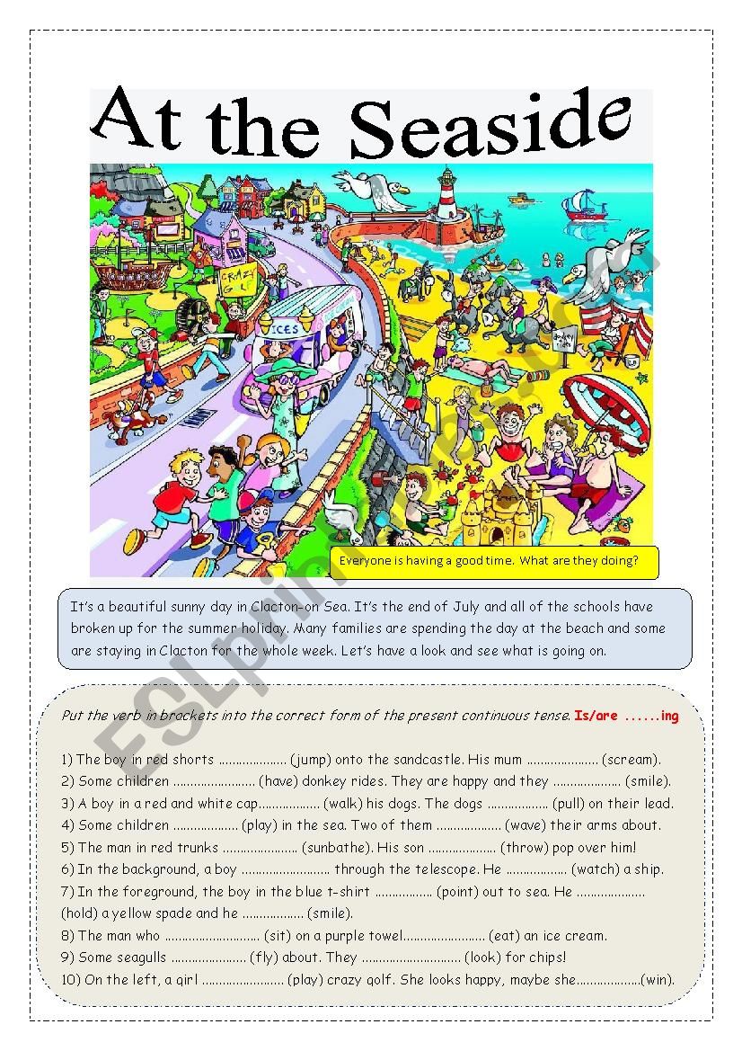 At the Seaside worksheet