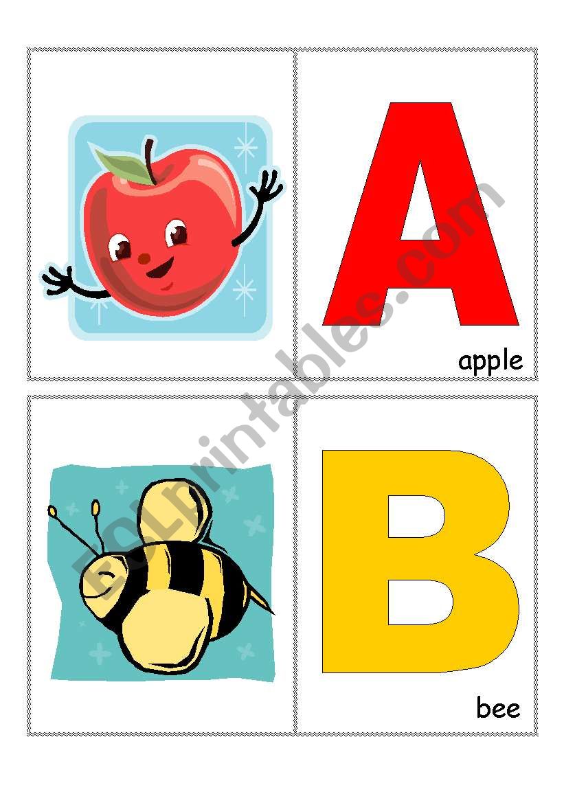Alphabet A-D worksheet