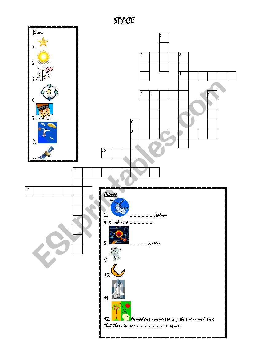 Space worksheet