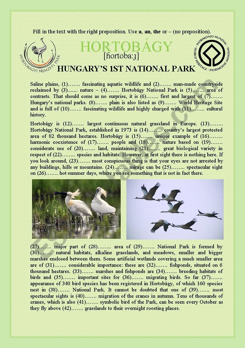 Environment: National Park in Hungary- Articles