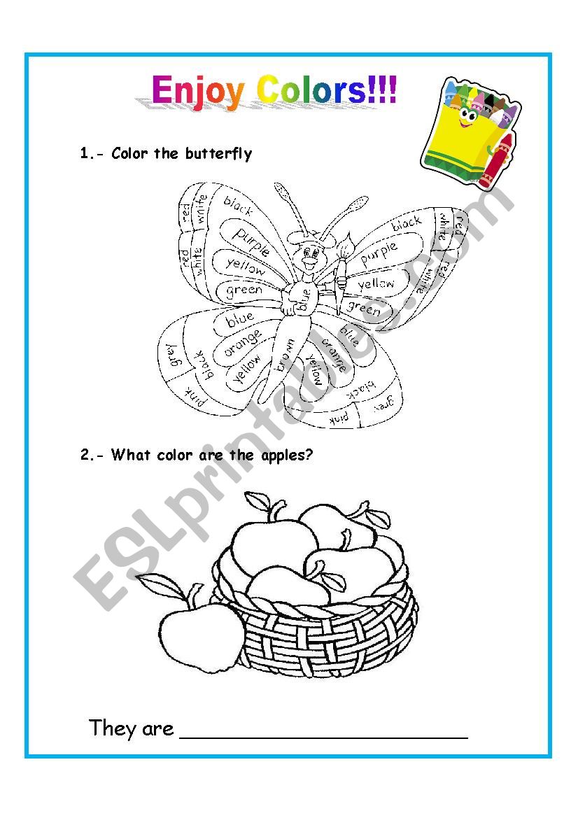 Enjoy Colors worksheet