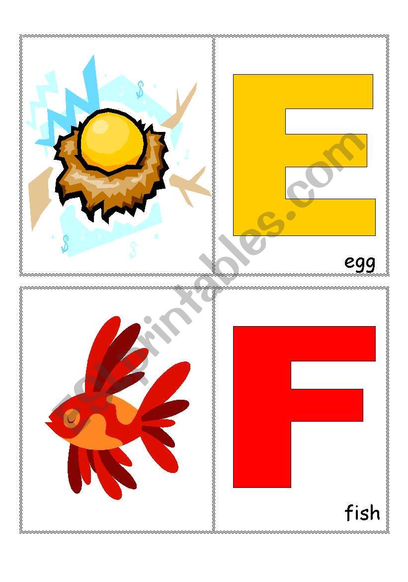 Alphabet E-H worksheet