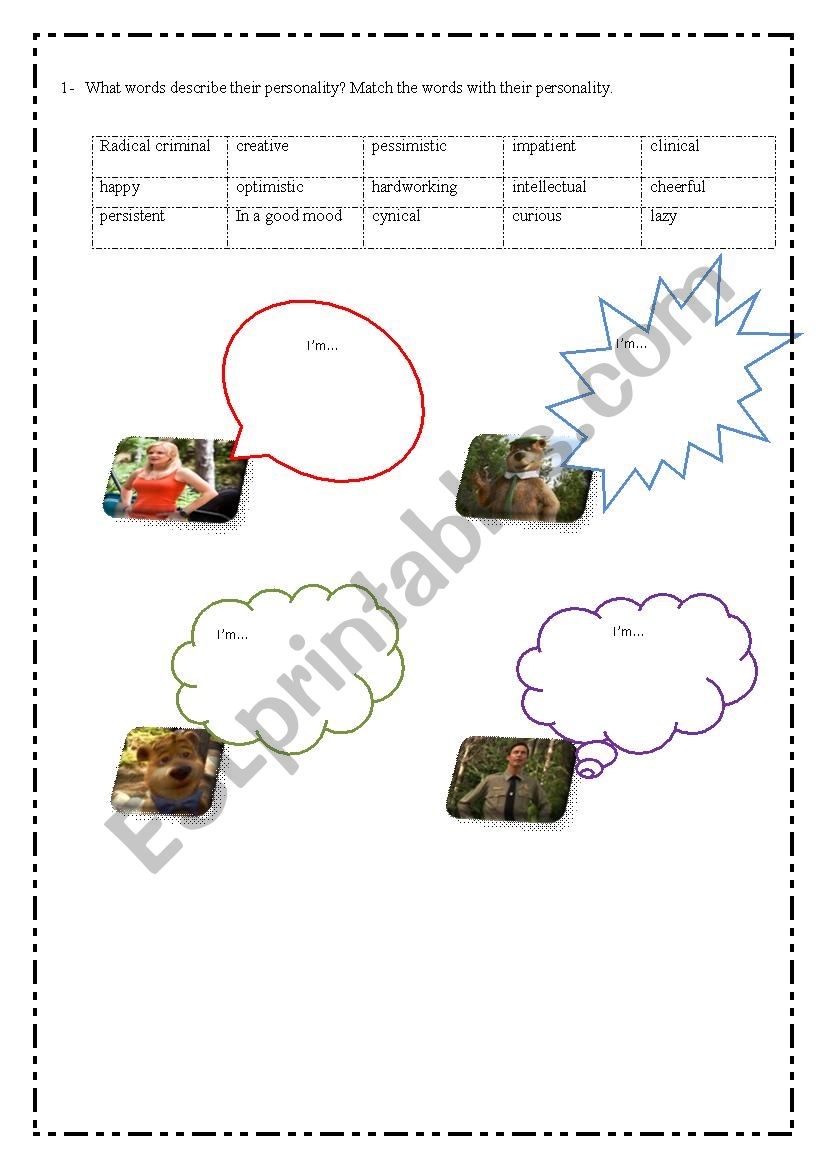 Yogi Bear Movie - Part 2 worksheet