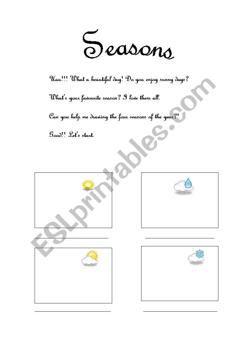 SEASONS worksheet