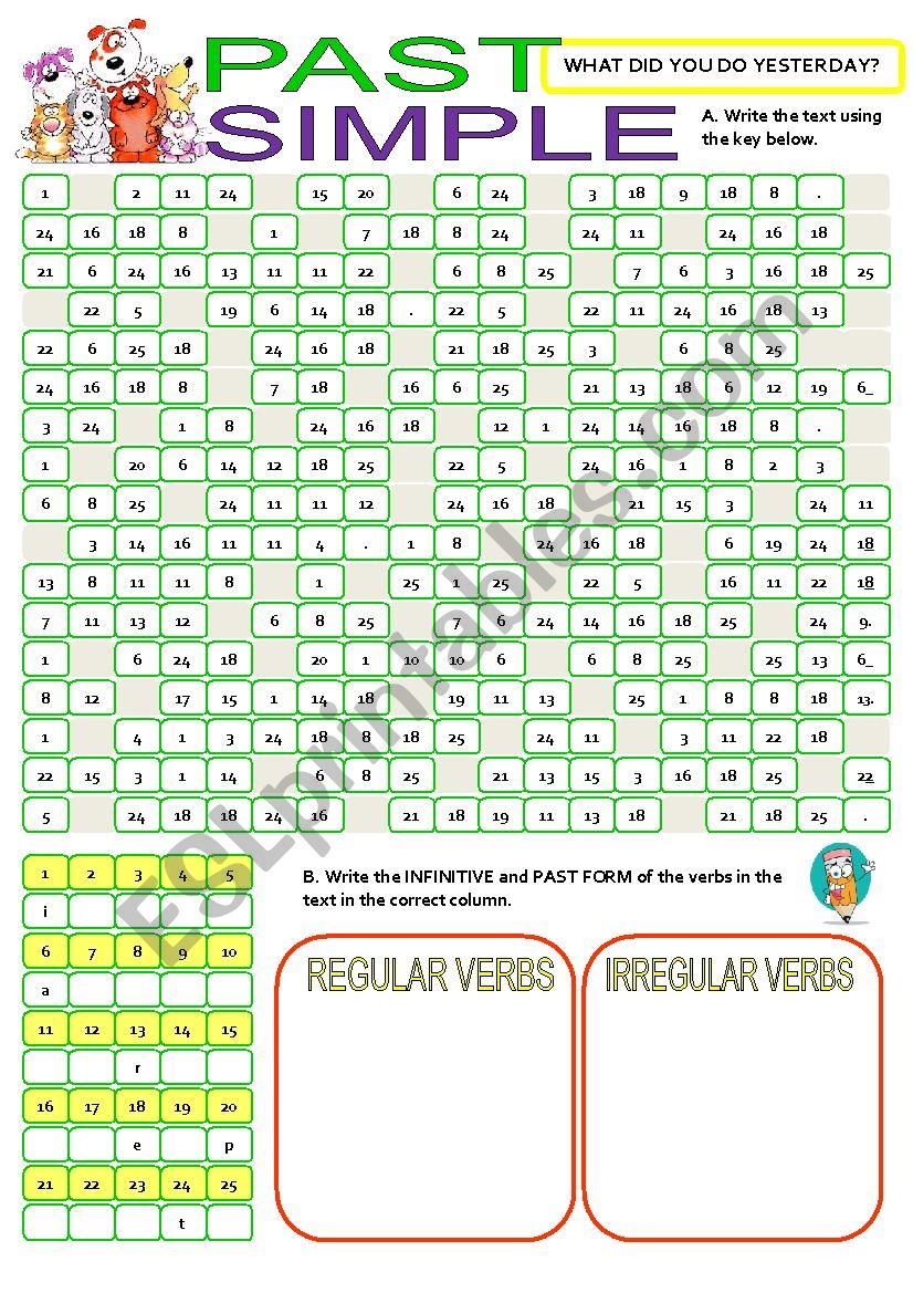 PAST SIMPLE (routines) worksheet