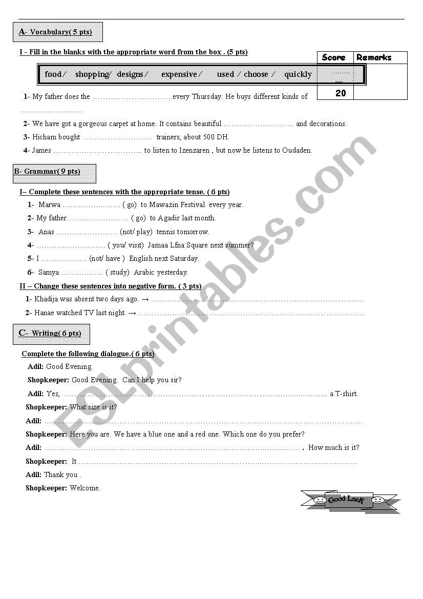 quiz worksheet