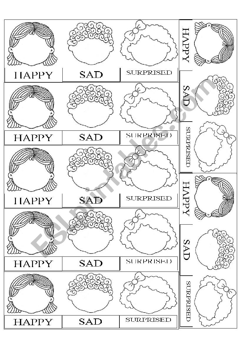 FEELINGS draw the expressions worksheet