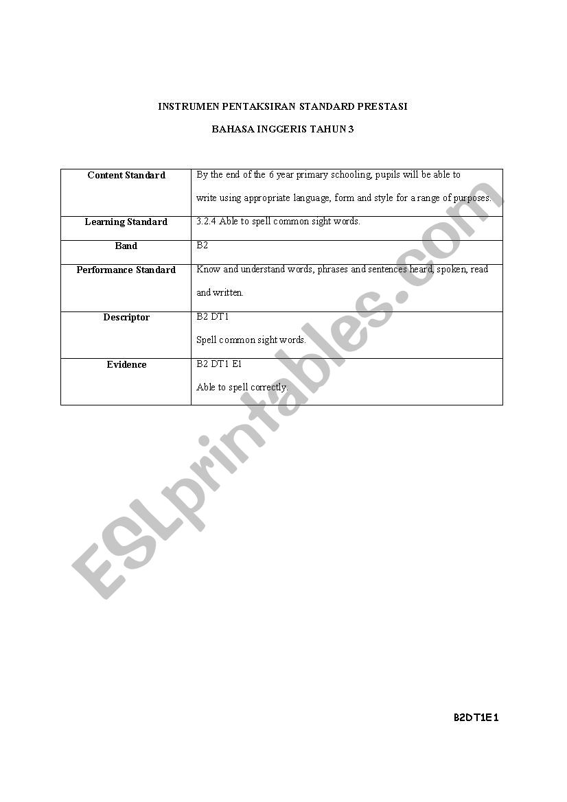 Classroom objects worksheet