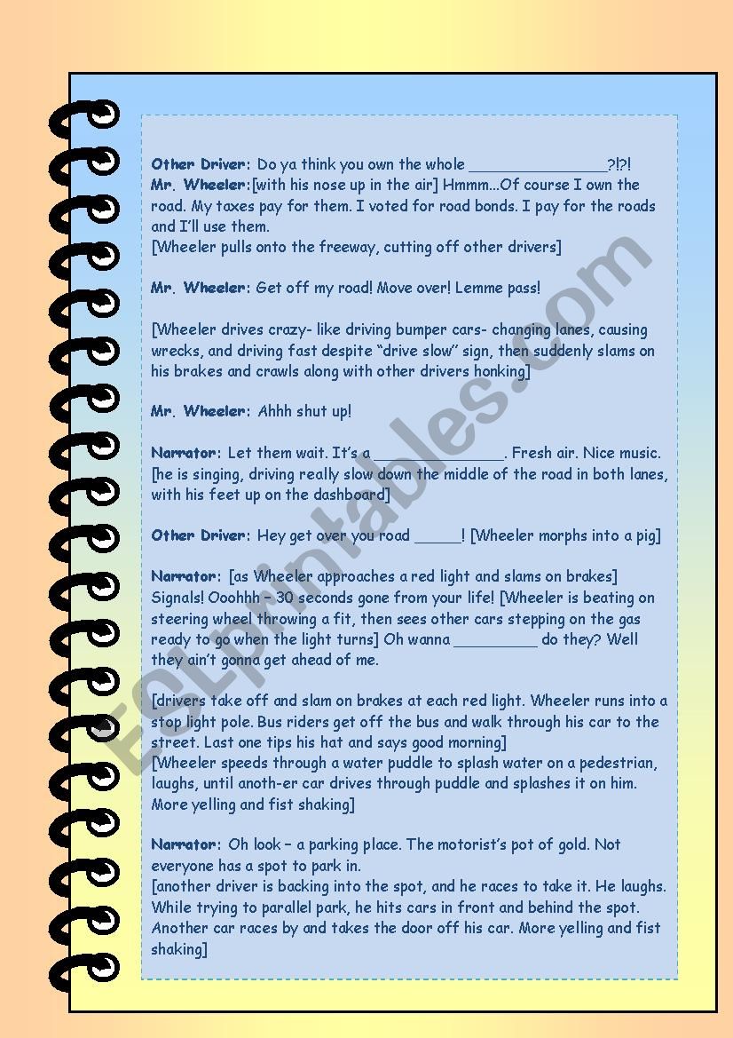 Goofy in Motor Mania - Part 3 worksheet