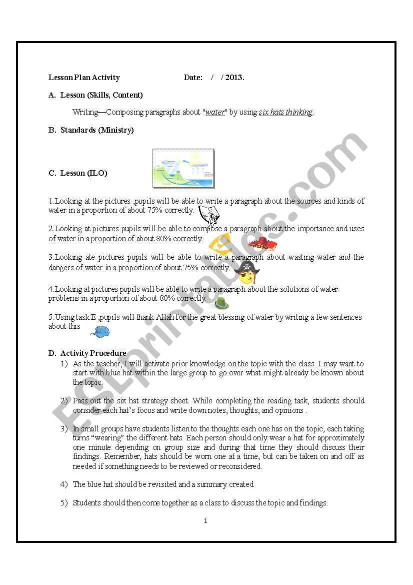 lessopn plan worksheet