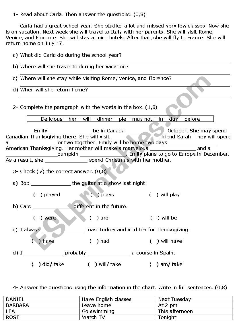 General exercises  worksheet