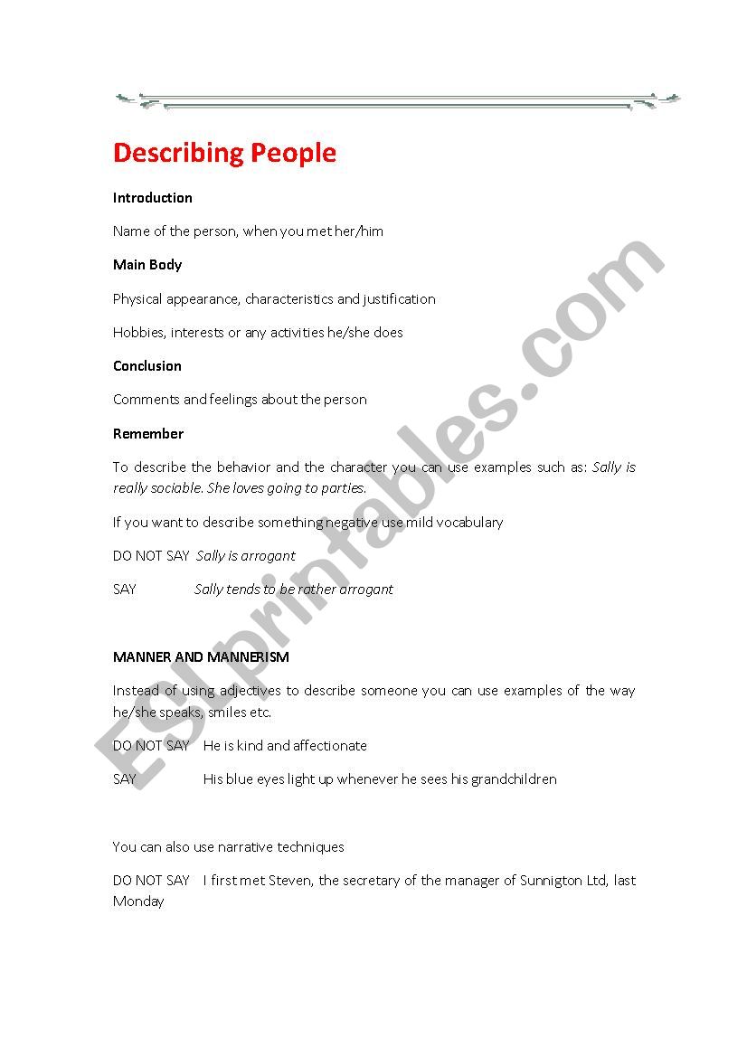 ESSAYS GUIDE worksheet