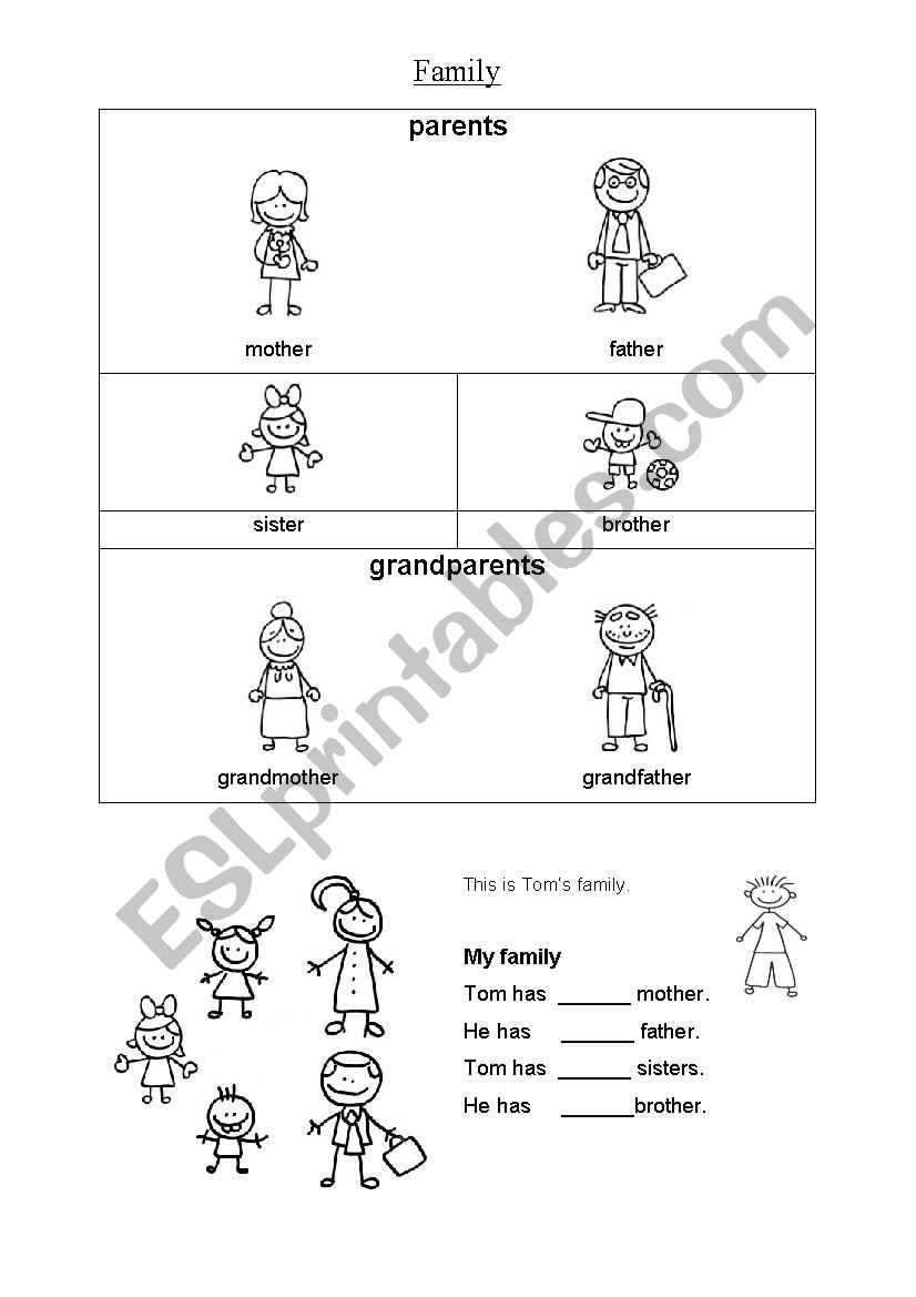 Family Worksheet worksheet