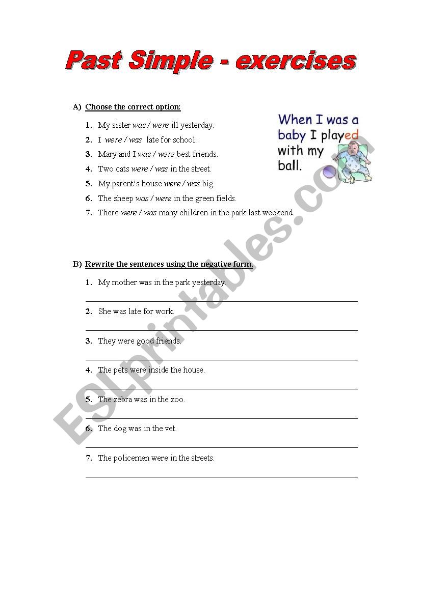 Past Simple - exercises worksheet