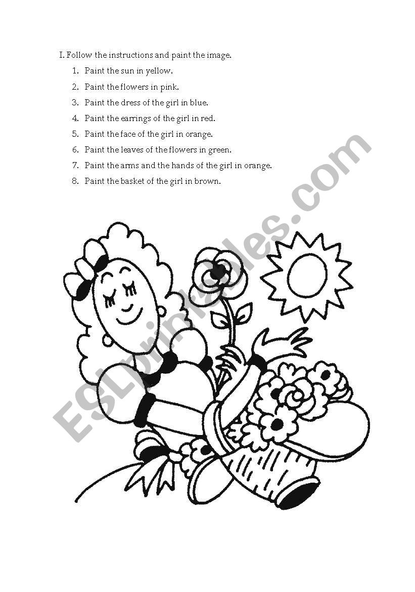 colors worksheet