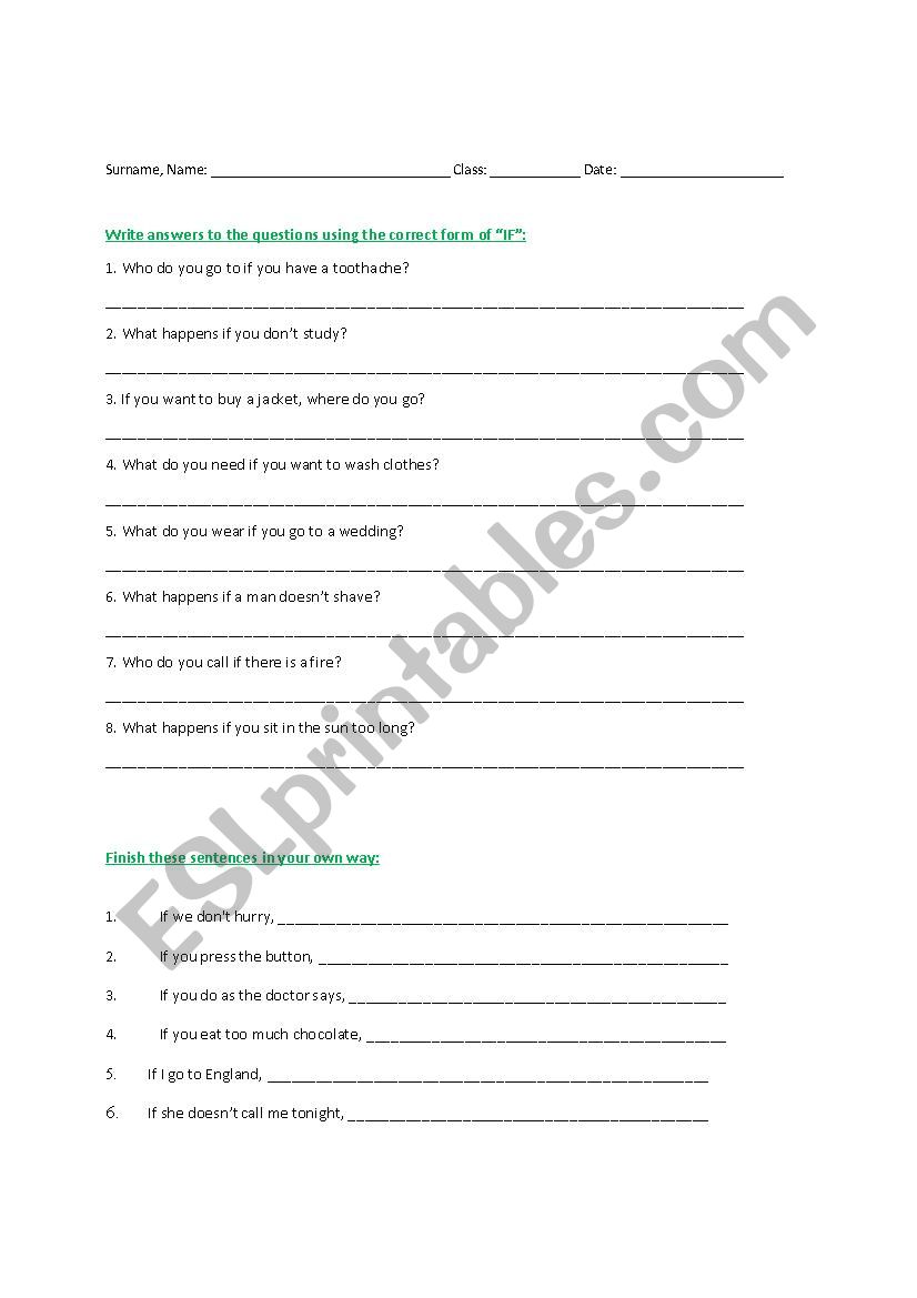 Conditionals Type 0 and 1 worksheet Conditionals Type 0 and 1 worksheet