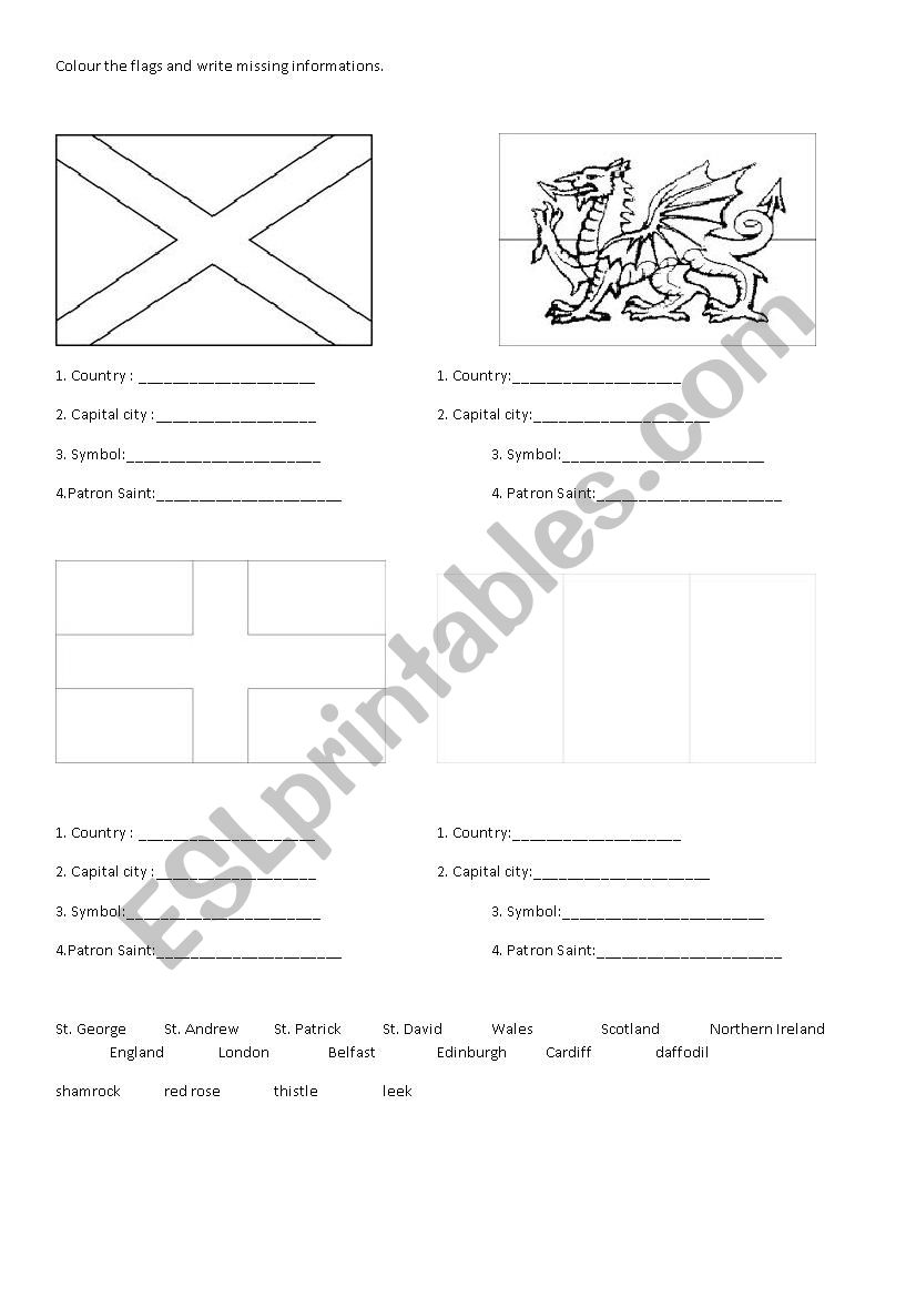 UK test worksheet