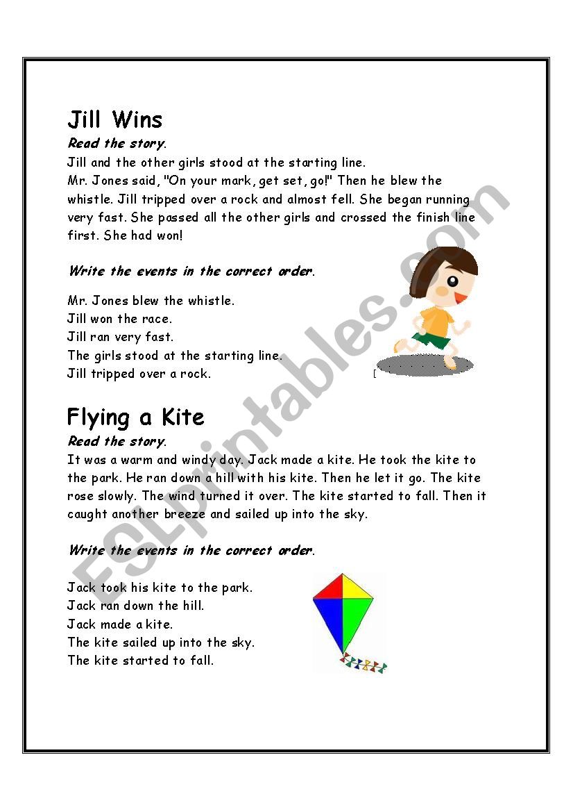 Story Sequencing 1 worksheet